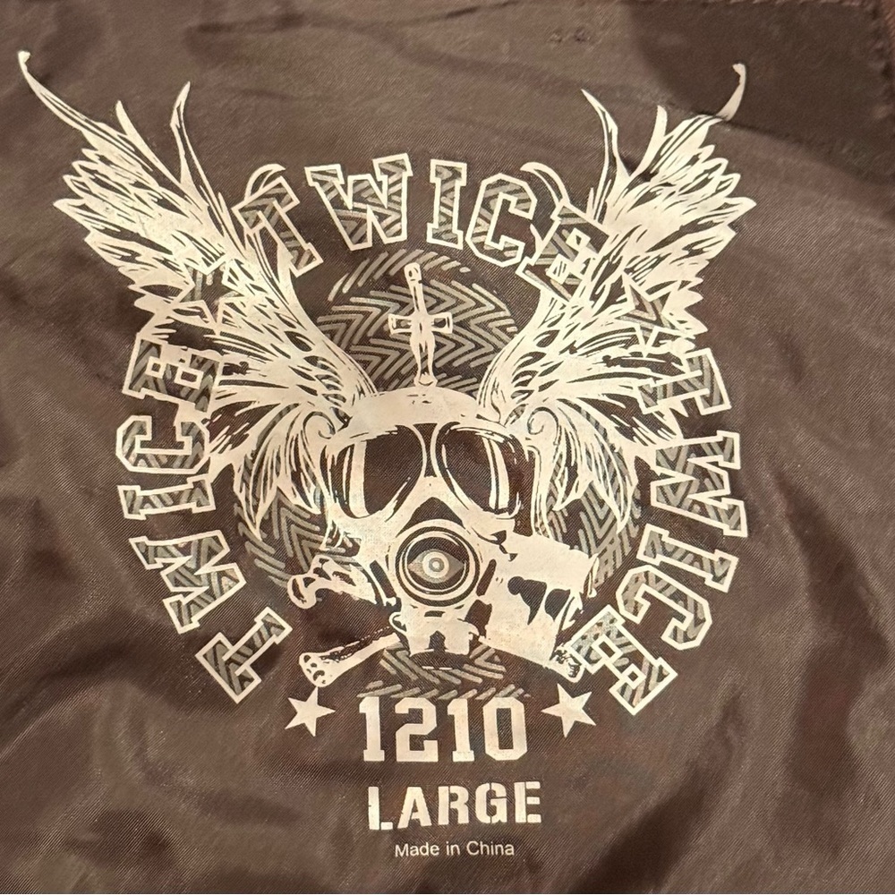 Twice 1210 Bomber Jacket Dark Cognac Waxed Finish Moto Style Size Large Pockets - Picture 5 of 16